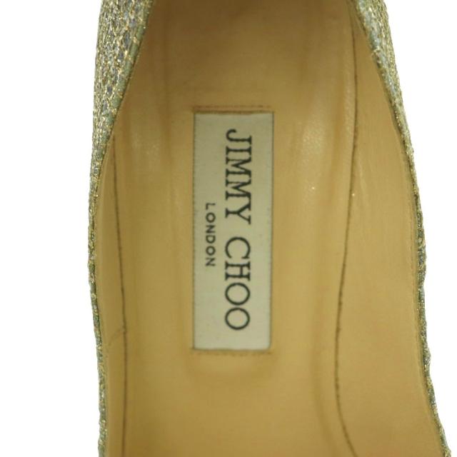【中古】ジミーチュウ JIMMY CHOO パンプス ポインテッドトゥ ピン踵 グリッター バイ色合い 38.5