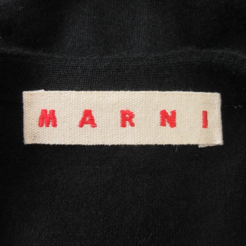 【中古】マルニ MARNI カーディガン カシミヤ 38 黒 ブラック 紺 ネイビー Vネック 長袖 S15CDMDE200Q00FX223-Y0683_6