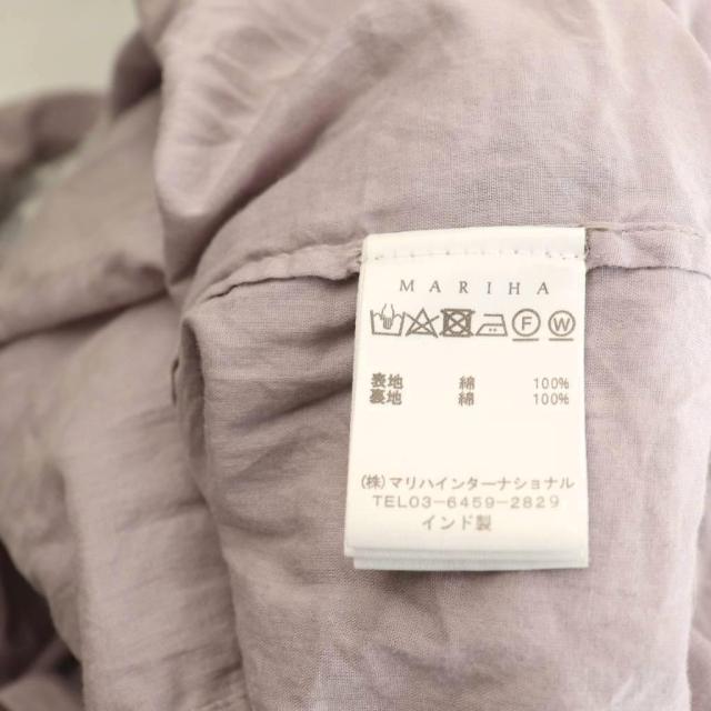 【中古】マリハ MARIHA ベアトップワンピース 総柄 花柄 ラベンダー 白 /CX ■OS ■GY46 レディース