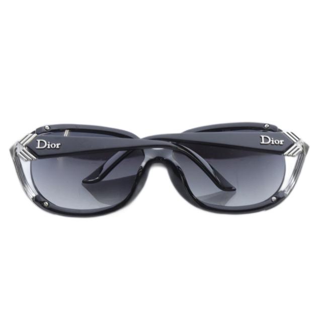 中古】ディオール Dior サングラス ロゴ 62□14 120 黒 ブラック D28JJ