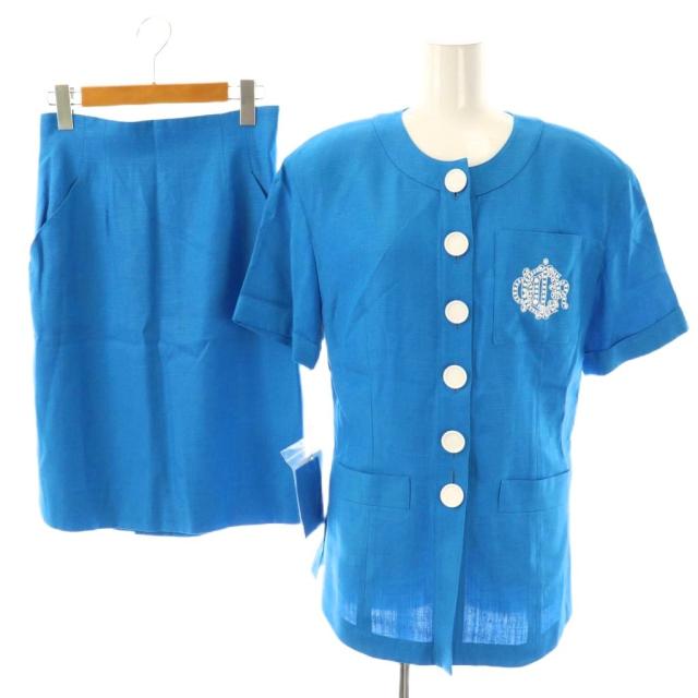 【中古】クリスチャンディオール ヴィンテージ マリン スーツ セットアップ ジャケット タイトスカート