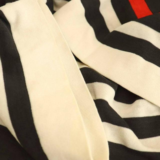 【中古】シャネル ヴィンテージボーダーニット カットソー 半袖 36 アイボリー ダークブラウン レッド /DO ■GY53 中古】シャネル ヴィンテージボーダーニット カットソー 半袖 36