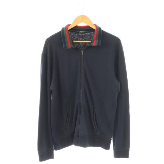【中古】グッチ GUCCI シャリーライン トラックジャケット ブルゾン 153882 Z1793 XL ネイビー /ES ■GY53 メンズ