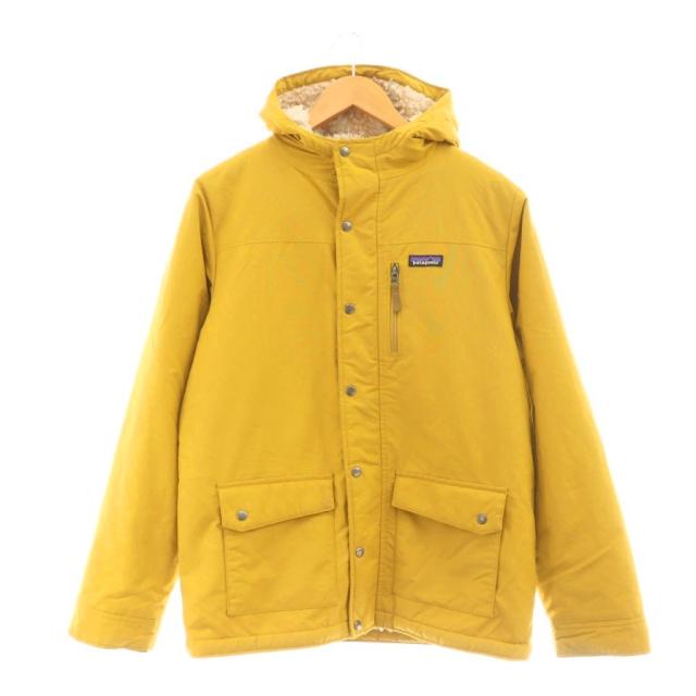 【中古】パタゴニア Patagonia 21AWナイロンジャケット 裏ボア フード XXL マスタードイエロー /CX ■GY53 レディース