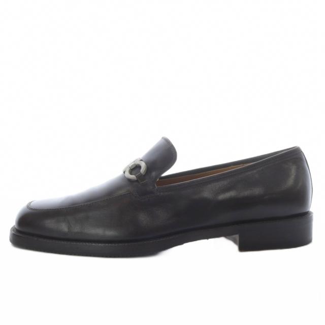 【中古】サルヴァトーレフェラガモ Salvatore Ferragamo ローファー スリッポン ガンチーニ 7.5EE ダークブラウン