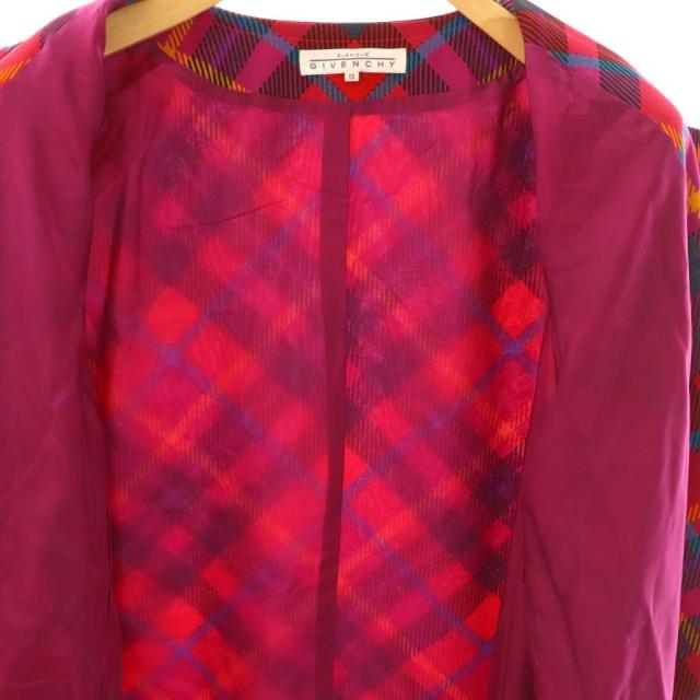 中古】ジバンシィ GIVENCHY ノーカラージャケット ブルゾン 総柄