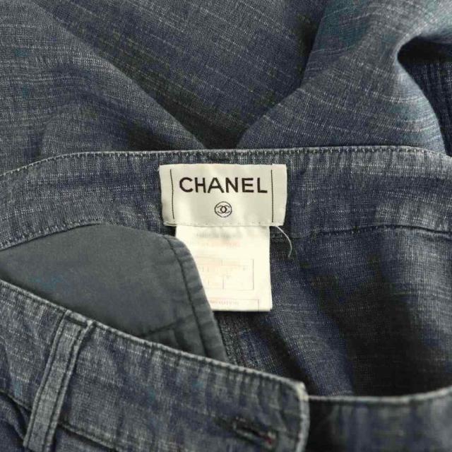 中古】シャネル CHANEL 03P ココマーク フレアデニムパンツ ジーンズ