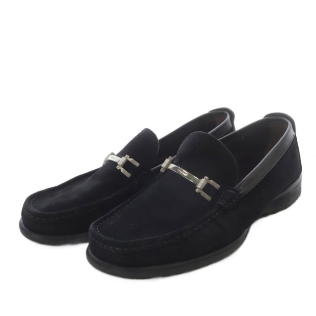 【中古】サルヴァトーレフェラガモ Salvatore Ferragamo ローファー スリッポン ホースビット 8.5 ブラック