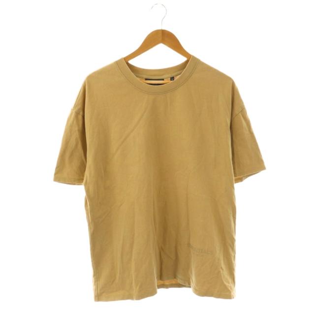 【中古】エッセンシャルズ ESSENTIALS Tシャツ カットソー 半袖 ロゴ M ベージュ /ES ■GY53 メンズ