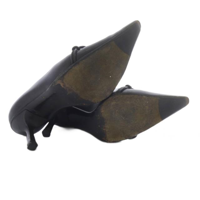 【中古】グッチ GUCCI パンプス ハイヒール ポインテッドトゥ ホースビット レザー 36.5C ブラック