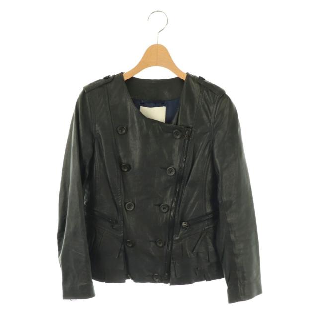 【中古】3.1 フィリップリム 3.1 phillip lim レザージャケット ライダース 0 黒 S000-6110SWL /NR ■GY57 レディース