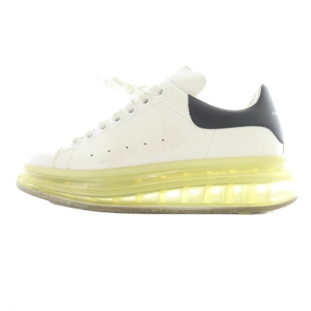 【中古】アレキサンダーマックイーン ALEXANDER MCQUEEN スニーカー レザー ロゴ 37 白 黒 /SR ■GY57 レディース