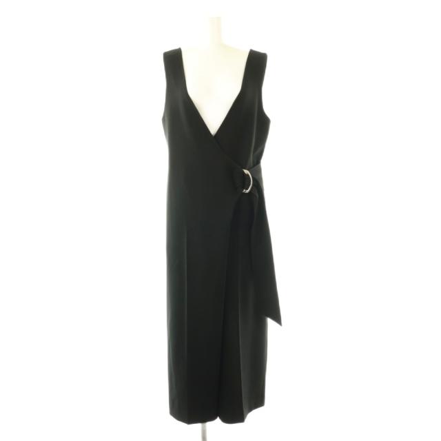 【中古】ルシェルブルー LE CIEL BLEU オールインワン サロペット ノースリーブ 36 ブラック /DO ■GY57