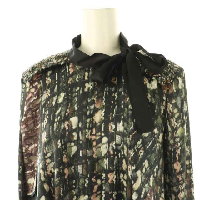 【中古】サカイ sacai 21AW Tweed Pullover ツイードプルオーバーシャツブラウス 長袖 総柄 1 マルチカラー /DO_3