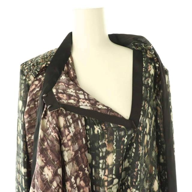 【中古】サカイ sacai 21AW Tweed Pullover ツイードプルオーバーシャツブラウス 長袖 総柄 1 マルチカラー /DO_4