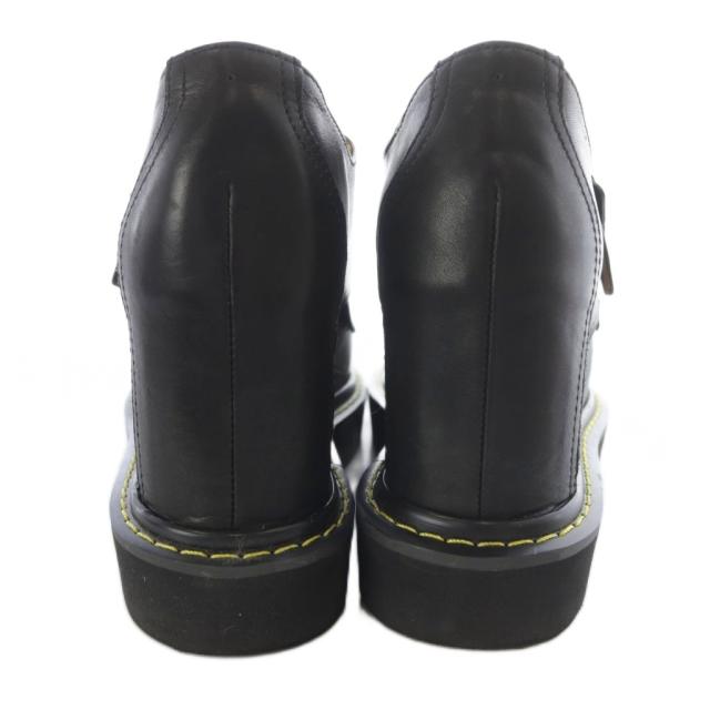 【中古】ミハラヤスヒロ MIHARA YASUHIRO ハラコ インヒールブーツ レザー ショート 23.5cm 黒 /SR ■GY57 レディース