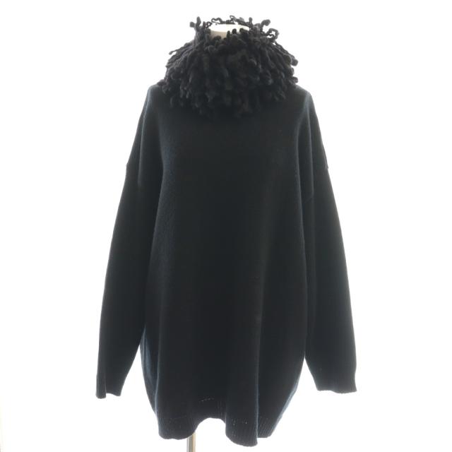 【中古】ヴァレンティノ ヴァレンチノ  VALENTINO LE NOIR ニット セーター ハイネック 長袖 XS ブラック