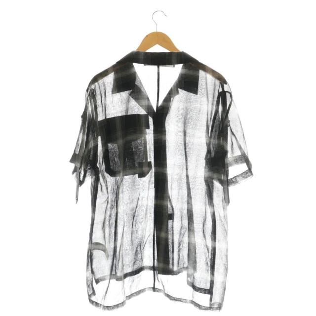 【中古】タム Tame 25年 シャツ チェック シアー ブラック ホワイト /CX ■GY57 メンズ_1