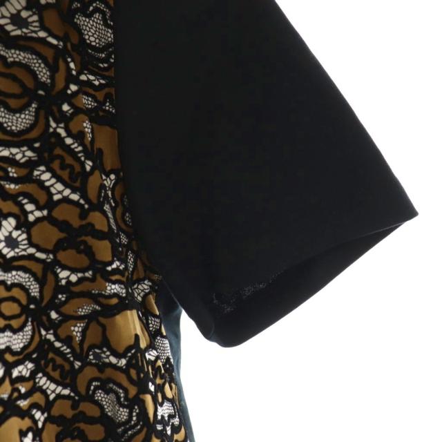 【中古】ルイヴィトン LOUIS VUITTON ワンピース ひざ丈 切替 シルク XL ブラック ブラウン /DF ■GY57 レディース_4