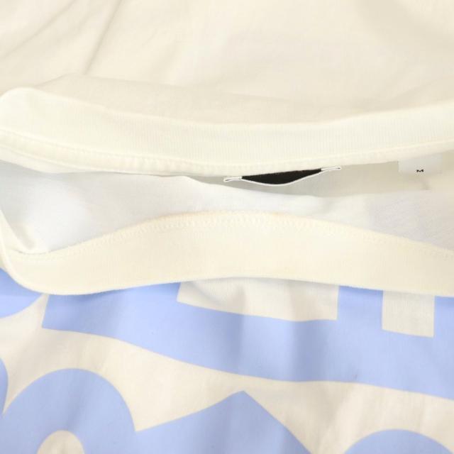 【中古】バーバリー BURBERRY Tシャツ カットソー 半袖 ロゴプリント M ホワイト ライトブルー /ES ■GY57 メンズ_5