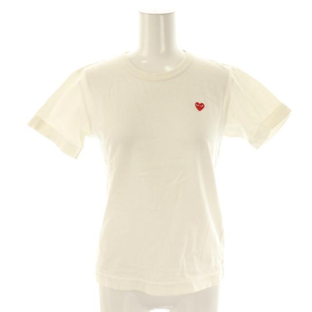 【中古】プレイコムデギャルソン PLAY COMME des GARCONS AD2014 Tシャツ カットソー 半袖 S ホワイト  レディース
