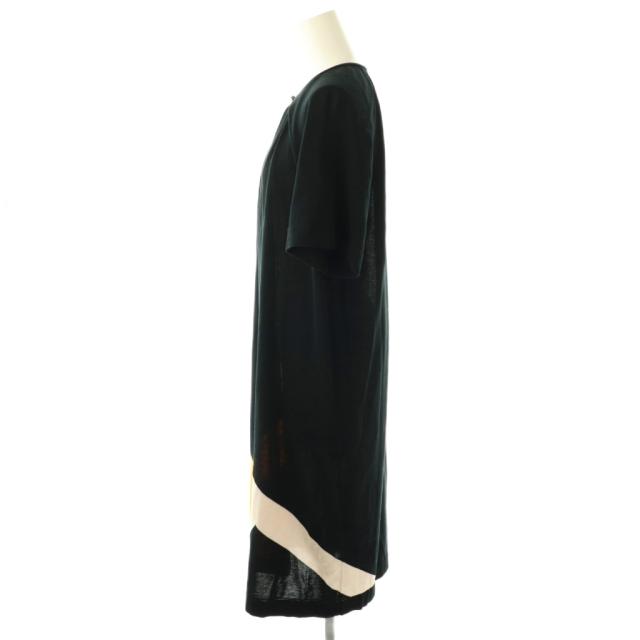 【中古】フェンディ FENDI Fロゴ ニットワンピース ロング 半袖 38 ブラック /HK ■GY57 レディース_2