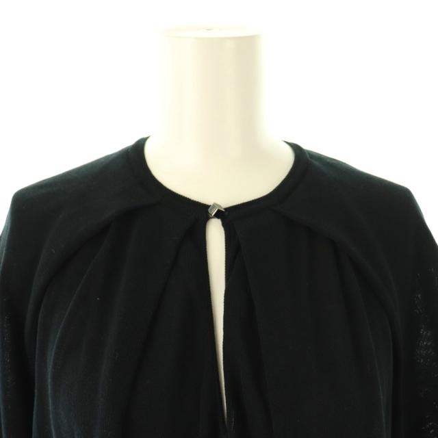 【中古】フェンディ FENDI Fロゴ ニットワンピース ロング 半袖 38 ブラック /HK ■GY57 レディース_3