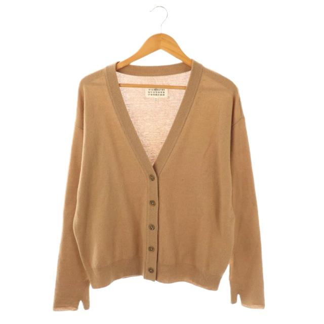 【中古】マルタンマルジェラ 4 Martin Margiela 4 20AW カーディガン ニット Vネック S ベージュ ■GY57 レディース