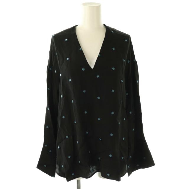 【中古】マメクロゴウチ Mame Kurogouchi 20SS フラワー ジャガード シャツ Pedicel Jacquard Shirt ブラウス