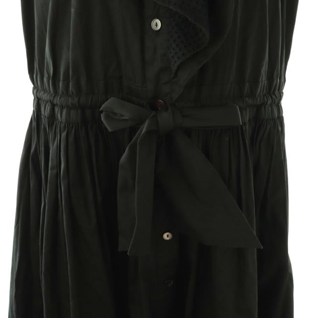 中古】ランバン LANVIN ワンピース フリル レース ポプリン ラッフル  