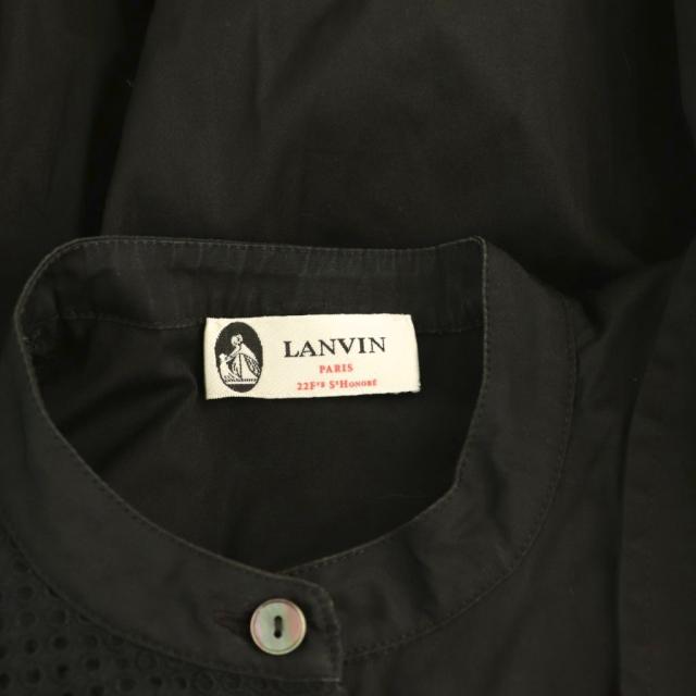 中古】ランバン LANVIN ワンピース フリル レース ポプリン ラッフル  