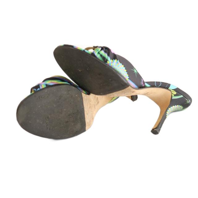 【中古】ジミーチュウ JIMMY CHOO ミュール ピンヒール 総柄 35.5 22.5cm マルチカラー /MI ■GY57 レディース