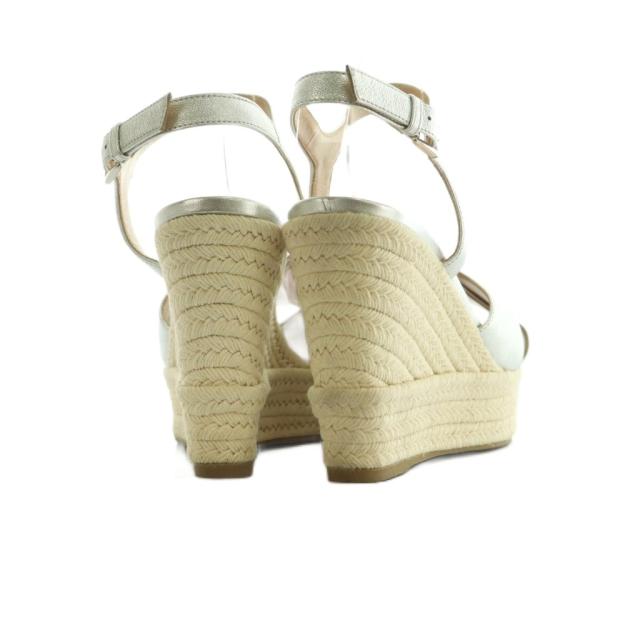 【中古】セルジオロッシ サンダル ウエッジソール ストラップ 36.5 23.5cm シルバーカラー /MI ■GY57 レディース