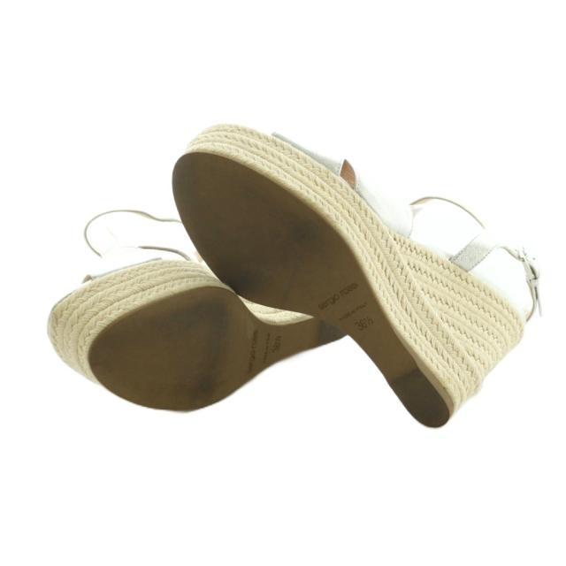 【中古】セルジオロッシ サンダル ウエッジソール ストラップ 36.5 23.5cm シルバーカラー /MI ■GY57 レディース