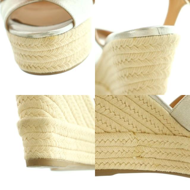 【中古】セルジオロッシ サンダル ウエッジソール ストラップ 36.5 23.5cm シルバーカラー /MI ■GY57 レディース