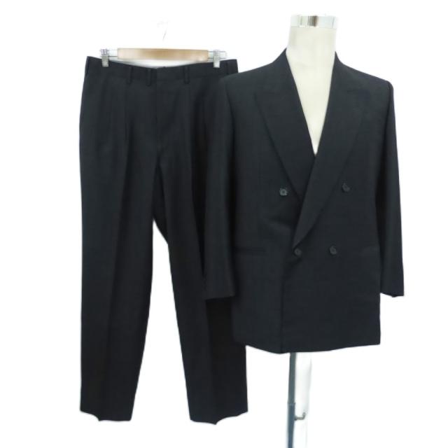 【中古】エルメネジルドゼニア スーツ セットアップ 上下 テーラードジャケット ダブル 総裏地 スラックスパンツ