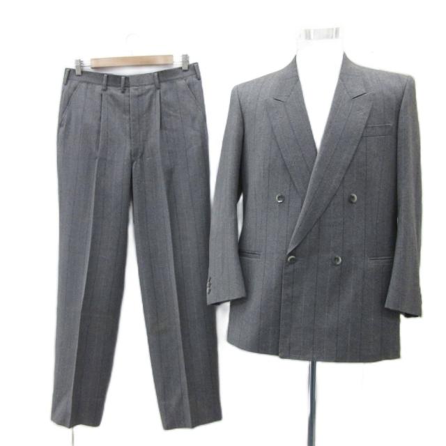 【中古】エルメネジルドゼニア スーツ セットアップ 上下 テーラードジャケット スラックスパンツ グレー /YS13