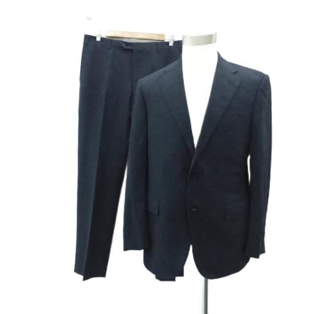 【中古】コルネリアーニ スーツ セットアップ 上下 テーラードジャケット シングル 総裏地 スラックスパンツ