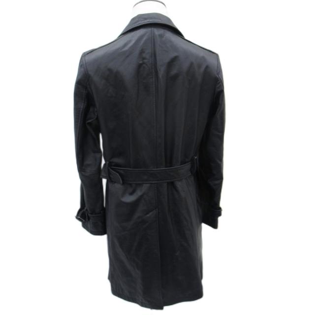 【値引き中】MEN'S TENORAS メンズティノラス エコムートン 中古】ティノラス MEN'S TENORAS ラムレザーコート ロング丈 ベルト