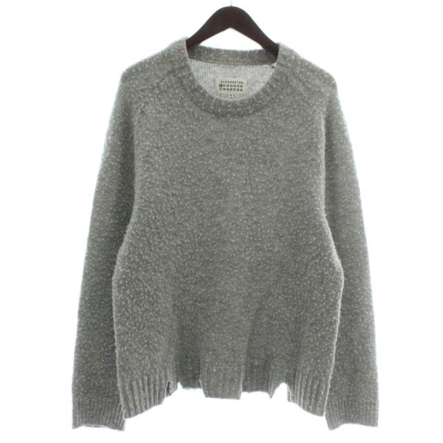【中古】Maison Margiela 10 19AW ニット セーター ウール 長袖 ピリング加工 L グレー S50GP0160 S16780