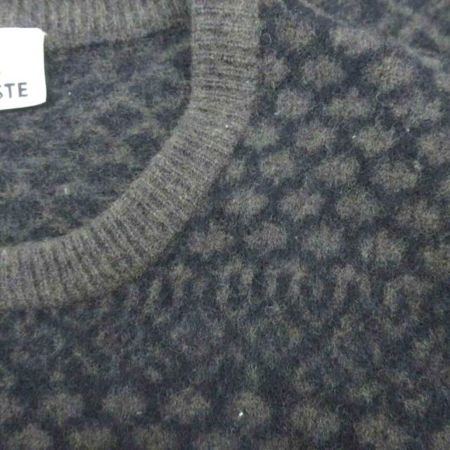 中古】ラコステ LACOSTE ニット セーター 長袖 3 M カーキ 幾何