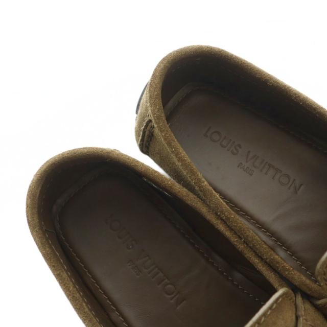 【中古】ルイヴィトン LOUIS VUITTON モンテカルロ ローファー ドライビングシューズ スクエアトゥ スエード ロゴ