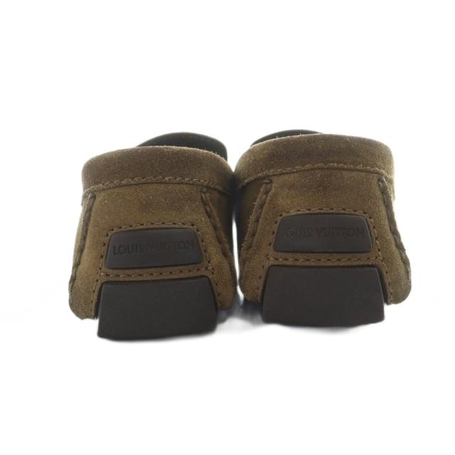 【中古】ルイヴィトン LOUIS VUITTON モンテカルロ ローファー ドライビングシューズ スクエアトゥ スエード ロゴ