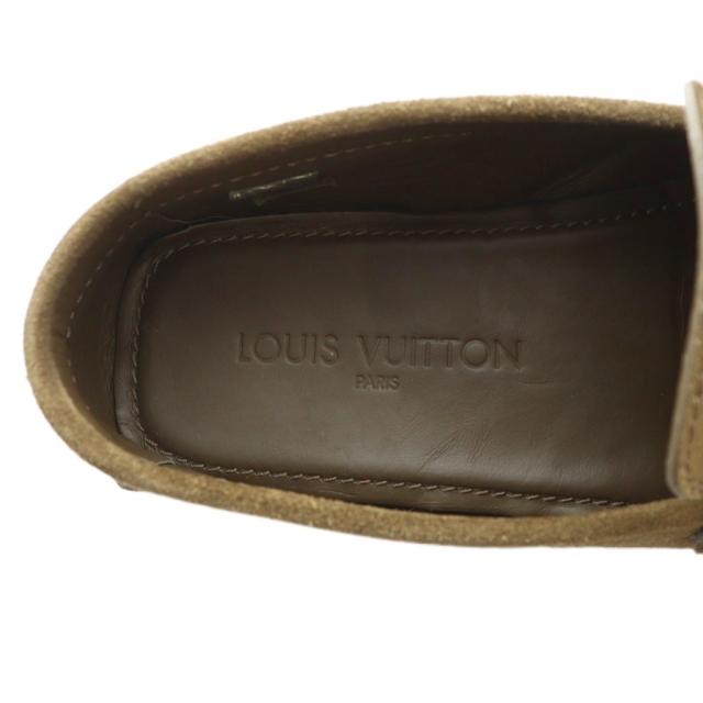 【中古】ルイヴィトン LOUIS VUITTON モンテカルロ ローファー ドライビングシューズ スクエアトゥ スエード ロゴ