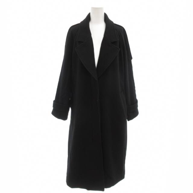 【中古】ヒステリックグラマー HYSTERIC GLAMOUR チェスターコート ロング S 黒 黒いこと /UO ■GY61 レディース
