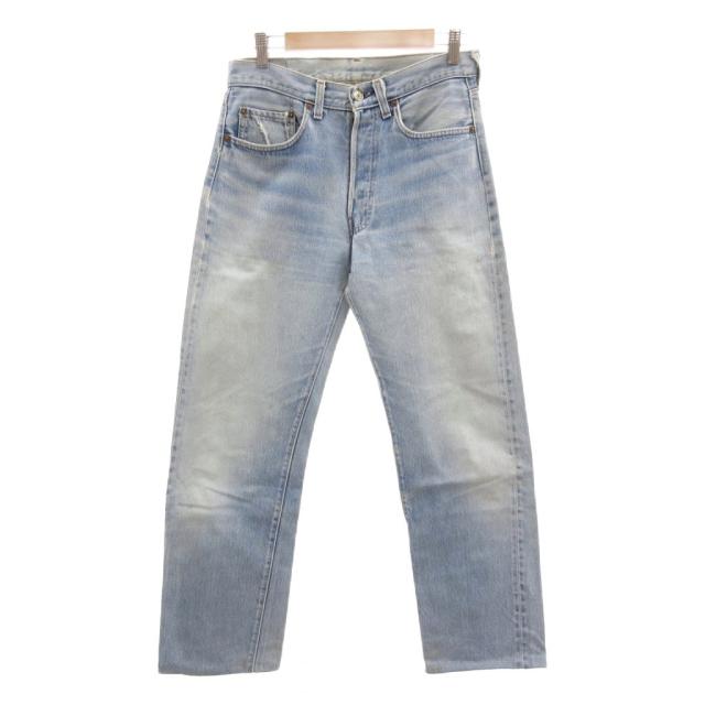 【中古】リーバイス Levi's 501 ヴィンテージ デニムパンツ ジーンズ ストレートシルエット セルビッジ 耳 不均等V