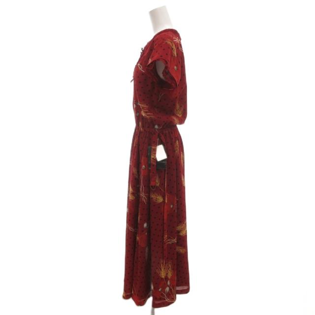 中古】インゲボルグ INGEBORG 美品 ワンピース 3 赤 レッド ウエスト