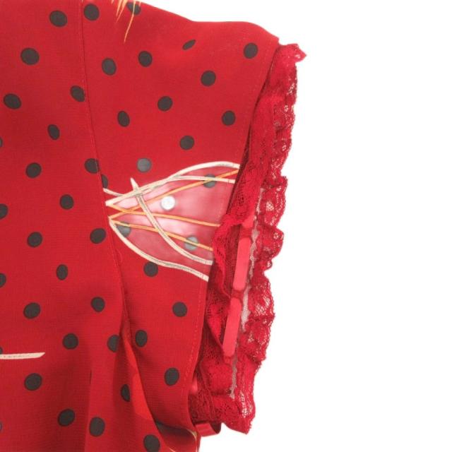 中古】インゲボルグ INGEBORG 美品 ワンピース 3 赤 レッド ウエスト