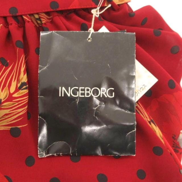 中古】インゲボルグ INGEBORG 美品 ワンピース 3 赤 レッド ウエスト