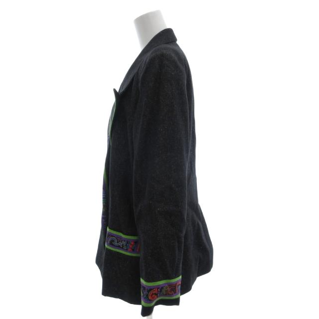 【中古】レオナール LEONARD ファッション FASHION シルク テーラードジャケット ダブルブレスト 2B 総裏地 13AR_2